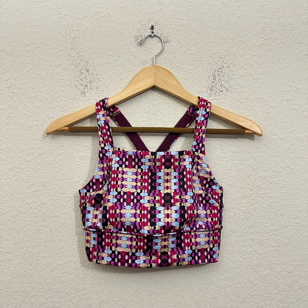 FREE PEOPLE MOVEMENT In Your Corner Sports Bra Multicolor Geometric Yoga